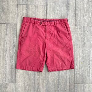 Men's Coral Red Casual Bermuda Shorts Size W 36